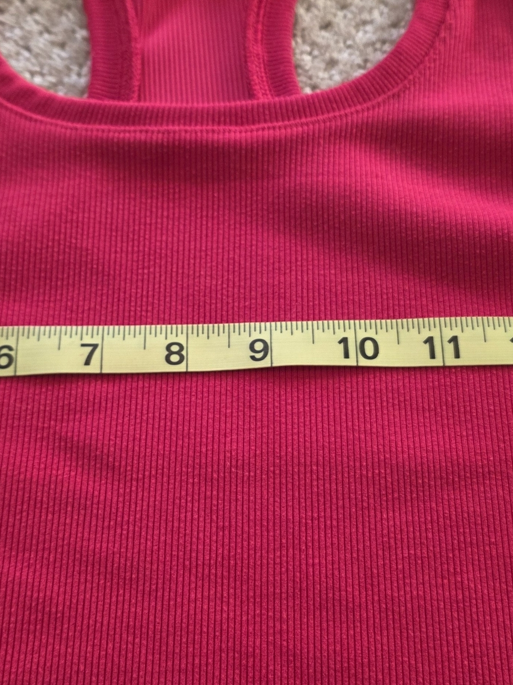 DSG Red Ribbed Racerback Tank - Picture 2 of 6